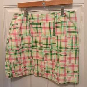 Lilly Pulitzer Madra Plaid Patchwork Skirt